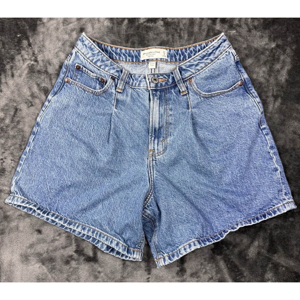 Abercrombie & Fitch Curve Love Loose Shorts Womens 27/4 High Rise Denim Jean